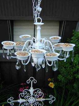 Bird feeder from old chandelier | 1001 Recycling Ideas ! | Scoop.it