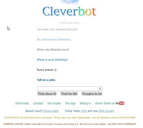 Cleverbot | 21st Century Innovative Technologies and Developments as also discoveries, curiosity ( insolite)... | Scoop.it