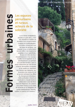 Formes urbaines : les espaces périurbains et ruraux, acteurs de la sobriété - AURAV | ZAN - Zéro artificialisation nette | Scoop.it