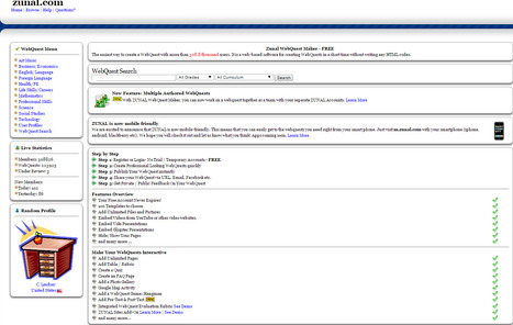 Zunal WebQuest Maker | 21st Century Tools for Teaching-People and Learners | Scoop.it