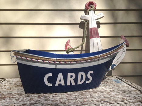 Wedding Card or Favor Holder Metal tin bucket boat beach nautical dinghy | Beachy Keen | Scoop.it