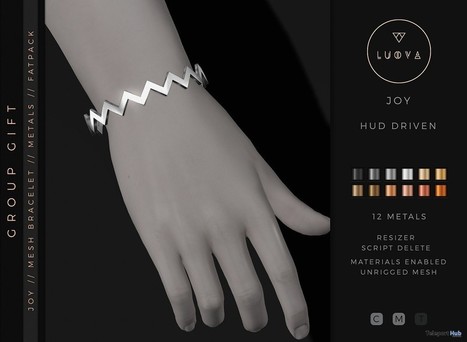 Joy Bracelet Fatpack March 2019 Group Gift by Luova | Teleport Hub - Second Life Freebies | Second Life Freebies | Scoop.it