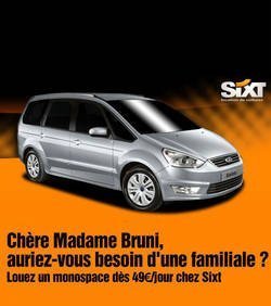 Le loueur automobile Sixt taquine Carla Bruni sur sa grossesse | Mais n'importe quoi ! | Scoop.it