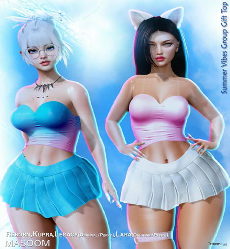 Summer Vibes Top July 2022 Group Gift by Masoom | Teleport Hub - Second Life Freebies | Second Life Freebies | Scoop.it