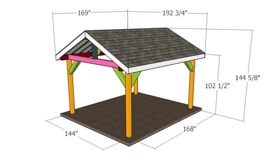 12x14 Gable Pavilion Plans | Garden Plans | Scoop.it
