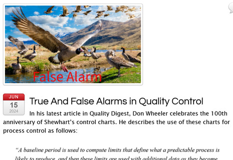 True And False Alarms in Quality Control – Michel Baudin's blog | TLS - TOC, Lean & Six Sigma | Scoop.it