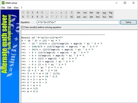 Alternate Math Solver: Encuentra la solución de problemas matemáticos  | Education 2.0 & 3.0 | Scoop.it