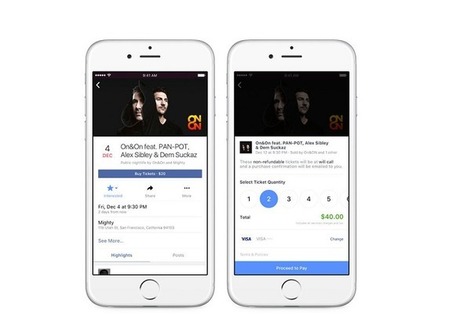 Facebook vend des billets de concert via les Ev&eacute;nements | Innovations, Initiatives dans le Tourisme et l'Evenementiel | Scoop.it