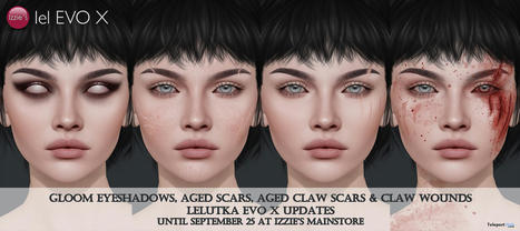 Gloom Eyeshadows, Aged Claw Scars & Claw Wounds September 2022 Update Gift by Izzie&rsquo;s | Teleport Hub - Second Life Freebies | Second Life Freebies | Scoop.it