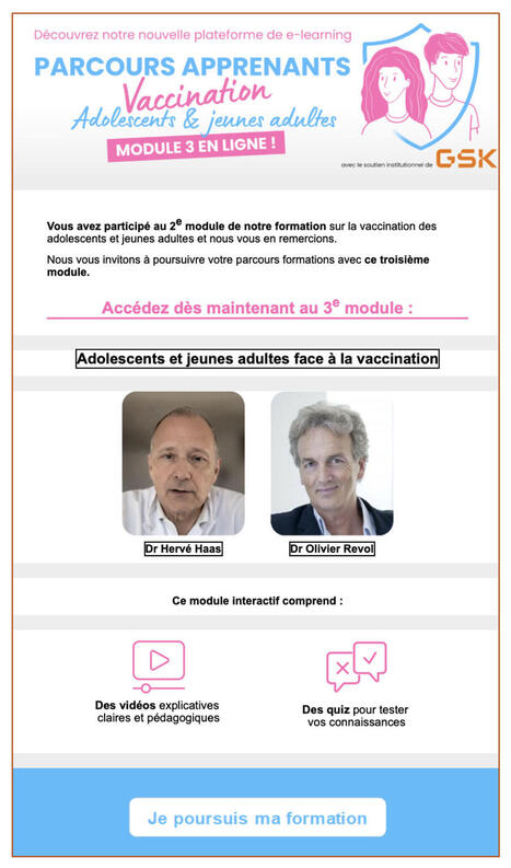 📚 𝗩𝗔𝗖𝗖𝗜𝗡𝗔𝗧𝗜𝗢𝗡 𝗗𝗘𝗦 𝗔𝗗𝗢𝗟𝗘𝗦𝗖𝗘𝗡𝗧𝗦 𝗘𝗧 𝗝𝗘𝗨𝗡𝗘𝗦 𝗔𝗗𝗨𝗟𝗧𝗘𝗦 &ndash; 𝗠𝗢𝗗𝗨𝗟𝗘 𝟯 Sous l&rsquo;&eacute;gide de M&eacute;decine & enfance, La Lettre de l&rsquo;Infectiologue et Le Moniteur des&hellip; | EDI... | H&eacute;sitations Vaccinales: Observatoire HESIVAXs | Scoop.it