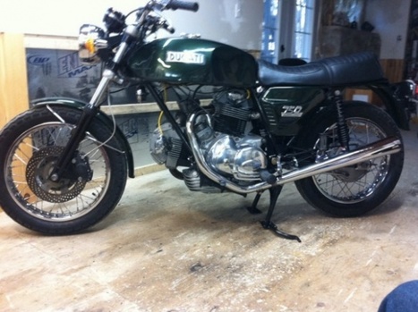 Clean Green: 1974 Ducati 750 GT | Throttle Yard | Ductalk: What's Up In The World Of Ducati | Scoop.it
