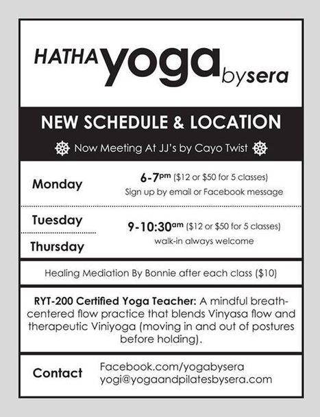 Yoga by Sera at JJ's | Cayo Scoop!  The Ecology of Cayo Culture | Scoop.it