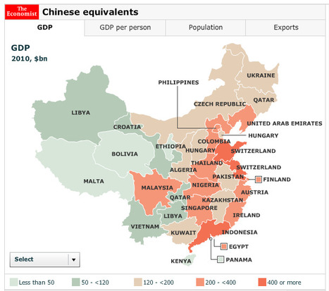 All the parities in China: Which countries match the GDP, population and exports of Chinese provinces? | Nouveaux paradigmes | Scoop.it