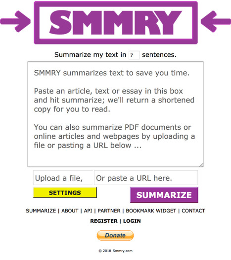 SMMRY - Summarize Everything | Information and digital literacy in education via the digital path | Scoop.it