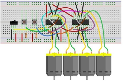 How to Build an H-bridge Circuit to Control 4 Motors | tecno4 | Scoop.it