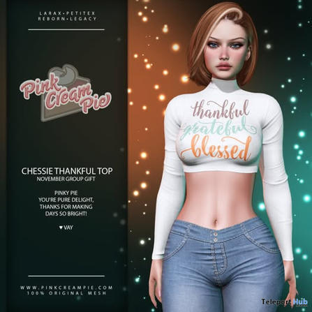 Chessie Thankful Top November 2025 Group Gift by Pink Cream Pie | Teleport Hub - Second Life Freebies | Second Life Freebies | Scoop.it