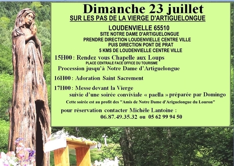 Cérémonie religieuse autour de la Vierge d'Artiguelongue en Louron le 23 juillet | Vallées d'Aure & Louron - Pyrénées | Scoop.it