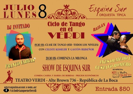 CABA: Ciclo de Tango en el Verdi | Mundo Tanguero | Scoop.it