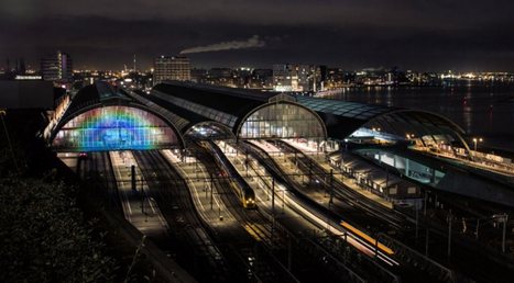 ‘Rainbow Station’ at Amsterdam Central Station by Daan Roosegaarde | The Architecture of the City | Scoop.it