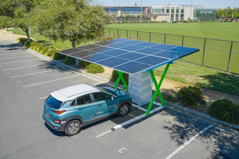 Une ombrière solaire hors réseau avec borne de recharge de véhicules électriques | rev3 - la 3ème révolution industrielle en Hauts-de-France | Scoop.it