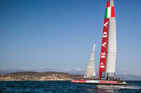Photo gallery: First sail of Luna Rossa’s fully-foiling AC45 Pirahna | VSail.info | Wing sail technology | Scoop.it