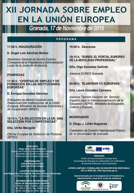 Oportunidades de empleo y promoci&oacute;n en la Uni&oacute;n Europea. Universidad de Granada | Empl&eacute;@te 2.0 | Scoop.it