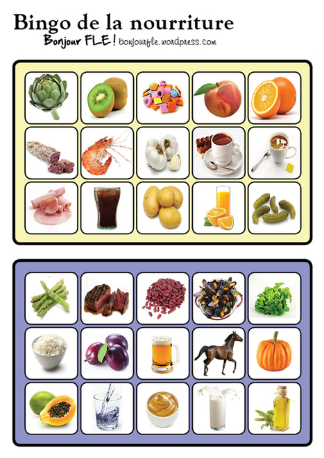 Bingo de la nourriture | FLEursdeFLE | Scoop.it