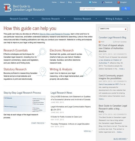 Newly Redesigned: Best Guide to Canadian Legal Research | Documentation juridique | Scoop.it