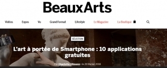 A découvrir sur Beauxarts.com : 10 applications gratuites | E-Tourisme et E-candidatures ! | Scoop.it