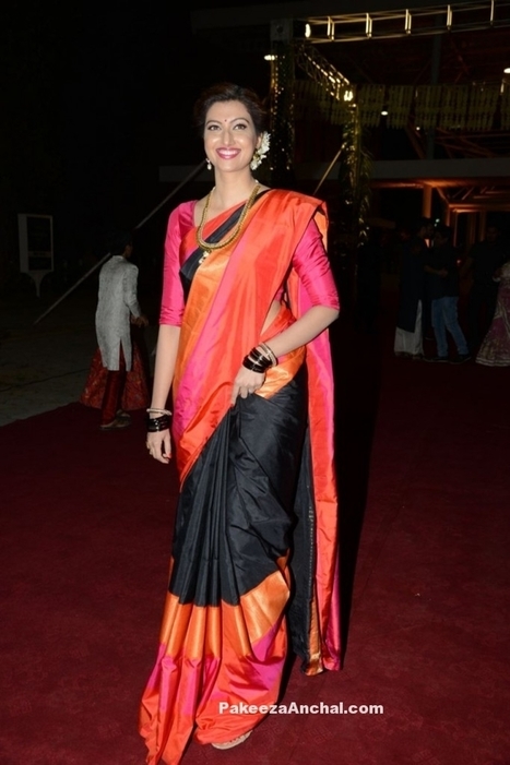 Hamsa Nandini in Black Silk Saree at PVP daughter’s Half Saree function | Indian Fashion Updates | Scoop.it