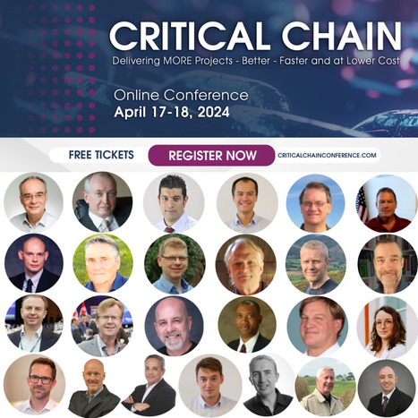 Annual [TOC] Critical Chain Project Management 2024 Global Online Conference 17-18 April 2024 | TOCICO | TLS - TOC, Lean & Six Sigma | Scoop.it