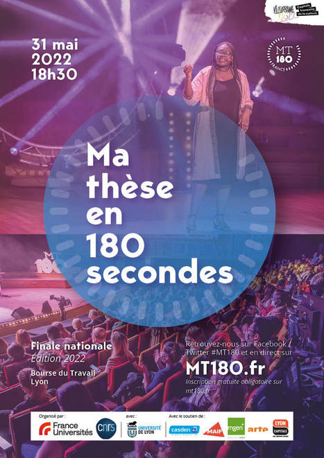 Ne manquez pas la finale nationale de « Ma thèse en 180 secondes » le 31 mai en direct de Lyon | Variétés entomologiques | Scoop.it