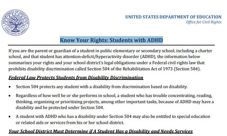 Know Your Rights: Students with ADHD | Special Education Assessment | Scoop.it