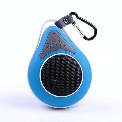 soundlogic bluetooth rugged pro waterproof speaker with carabiner & suction cup