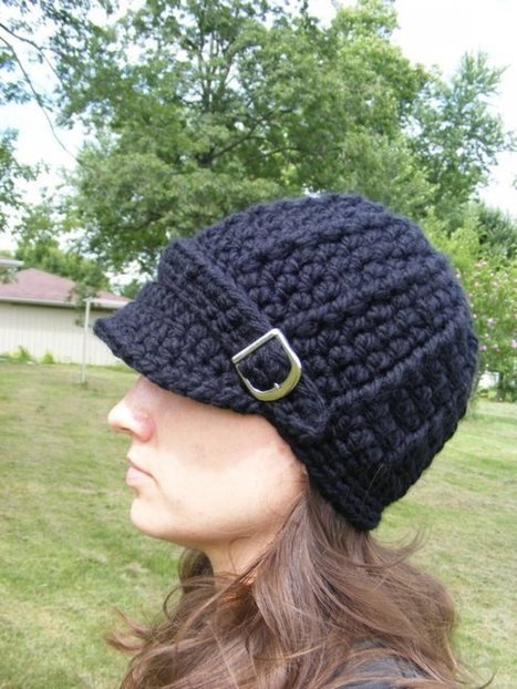 crochet peaked hat pattern