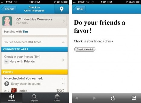 Check your friends in on foursquare with new connected app | There's Definitely an App for That. | Scoop.it