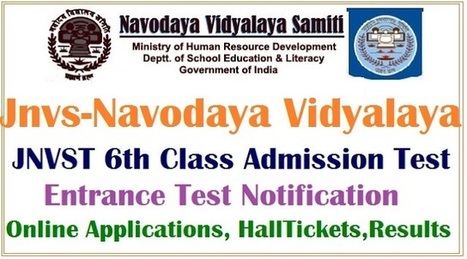 Jnvs Navodaya 6th Class Entrance Exam 2018 Appl