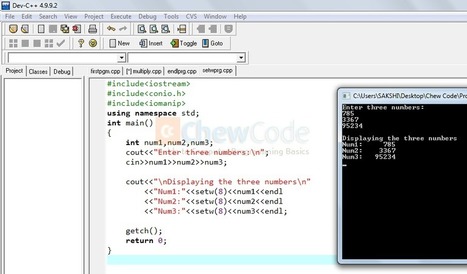 How To Use Setw In Dev C++