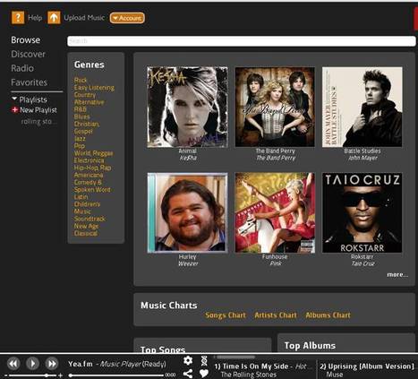 Yea.fm un site de musique en ligne et radio thématique de bonne facture | Technologie Au Quotidien | Scoop.it