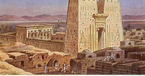 Champollion dans les colonnades du temple d'Edfou | égyptophile | Scoop.it