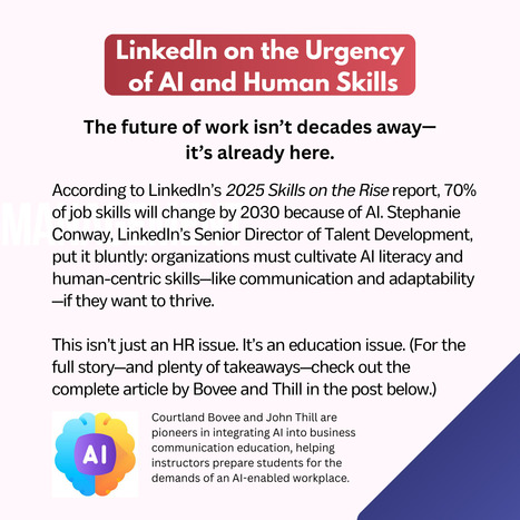 LinkedIn on the Urgency of AI and Human Skills | Teaching a Modern Business Communication Course | Scoop.it