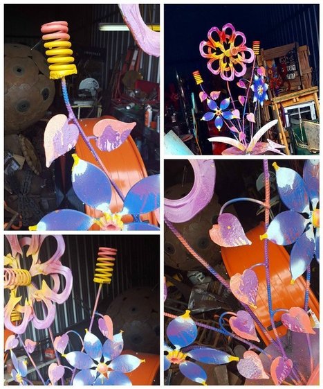 Upcycled Whimsical Garden Art Sculpture | 1001 Recycling Ideas ! | Scoop.it