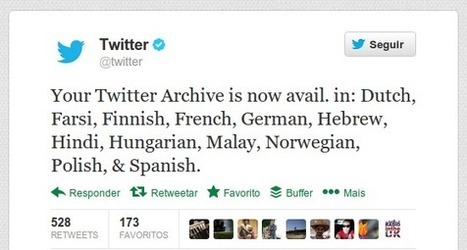 Twitter ya permite bajar los tweets a los usuarios en español | Utilización de Twitter la Educación | Scoop.it