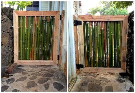 Pallet and Bamboo Courtyard Gate | 1001 Pallets ideas ! | Scoop.it