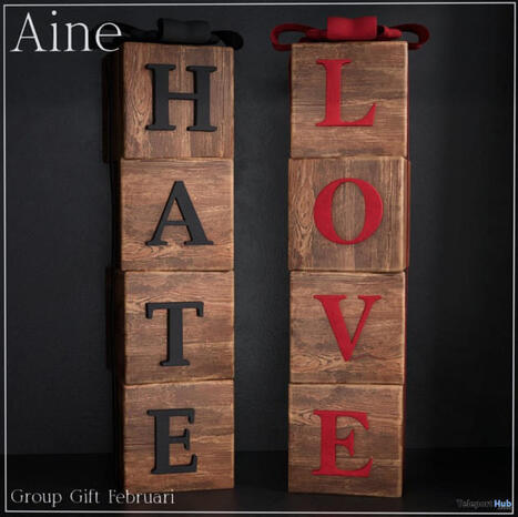 Hate Love Decor February 2026 Group Gift by Aine | Teleport Hub - Second Life Freebies | Second Life Freebies | Scoop.it