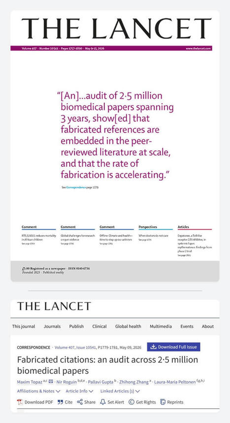 We scanned 2.5 million biomedical papers. In PubMed Central from January 2023 through February 2026, we identified 4,046 references that point to studies that do not exist. Real-sounding titles. Re... | Notebook or My Personal Learning Network | Scoop.it