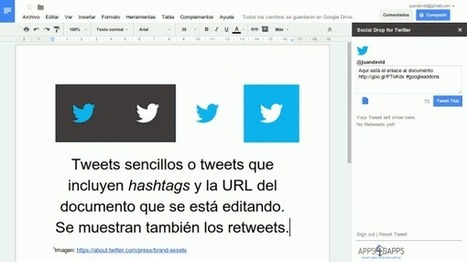 Social Drop, complemento para publicar en Twitter desde Google Docs | google + y google apps | Scoop.it