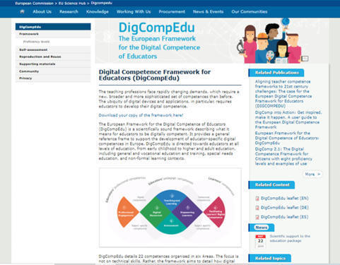 Publicación de la traducción del Marco Europeo para la Competencia Digital de los Educadores