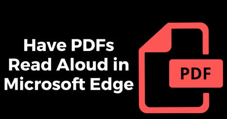 Free Technology for Teachers: An easy way to have PDFs read aloud | Creative teaching and learning | Scoop.it