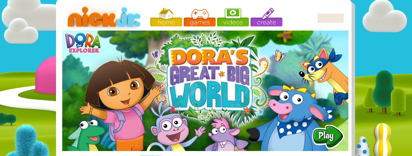 Dora's Great Big World - a Virtual World with Games, Videos, Stickers ...